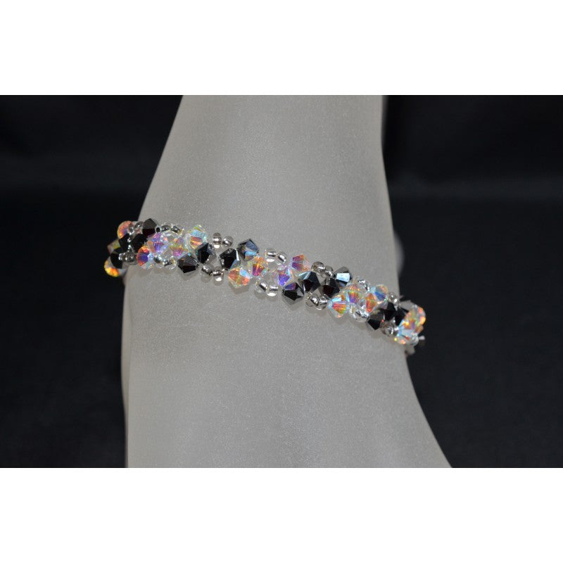Crystal bracelet, ab2x crystal, light chrome crystal 2x