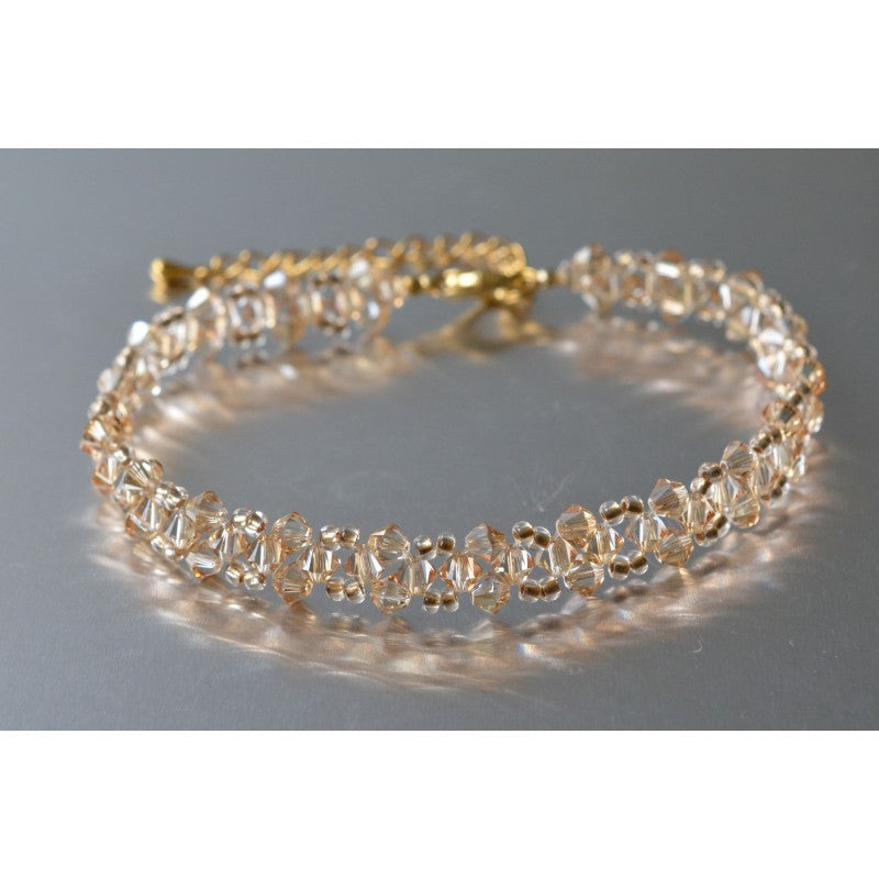 Swarovski golden shadow crystal anklet