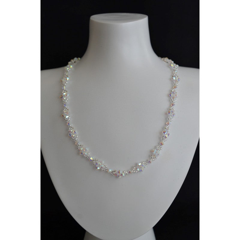 Crystal necklace, crystal ab2x