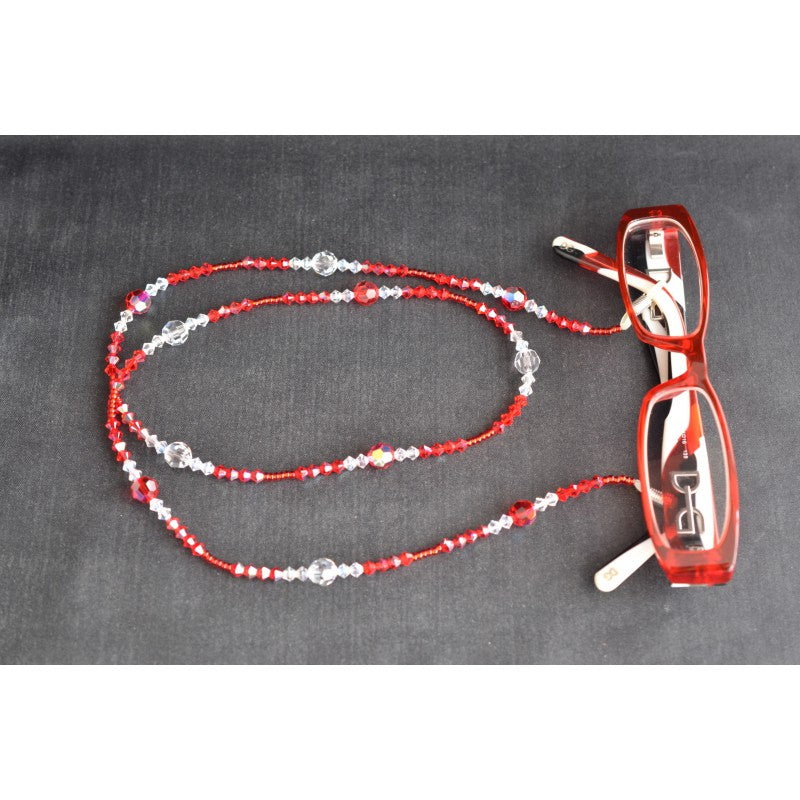 Crystal bezel cord, light siam ab, moonlight crystal
