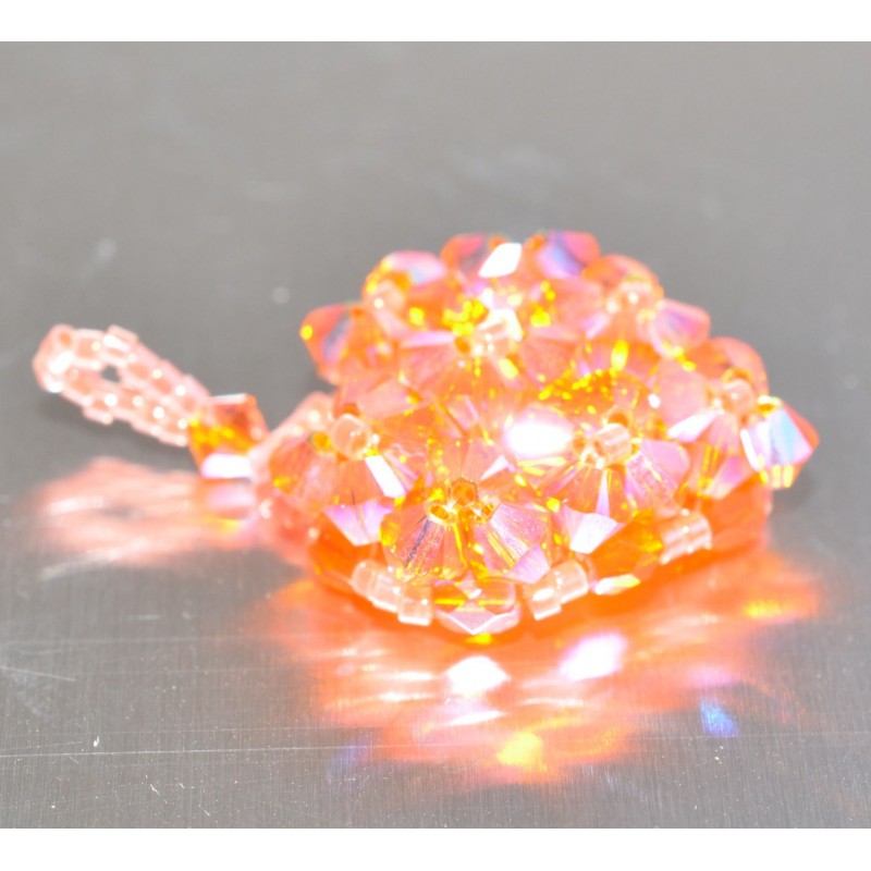 Sun heart crystal pendant ab2x