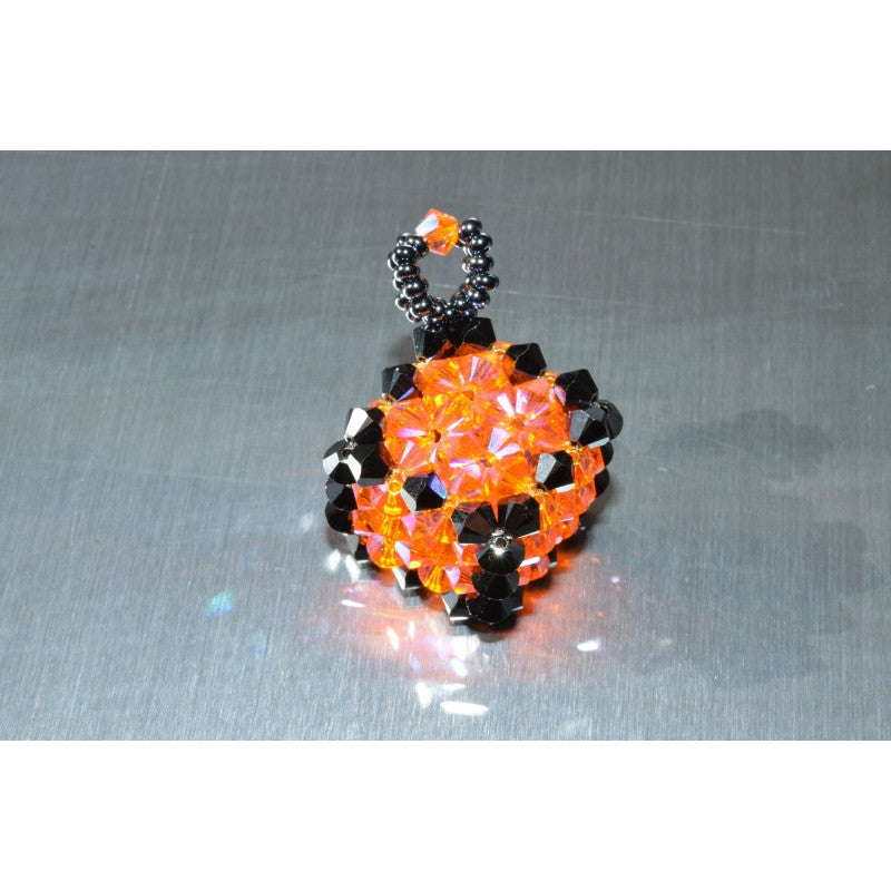 Crystal pendant, large hematite cube 2x-Sun ab2x