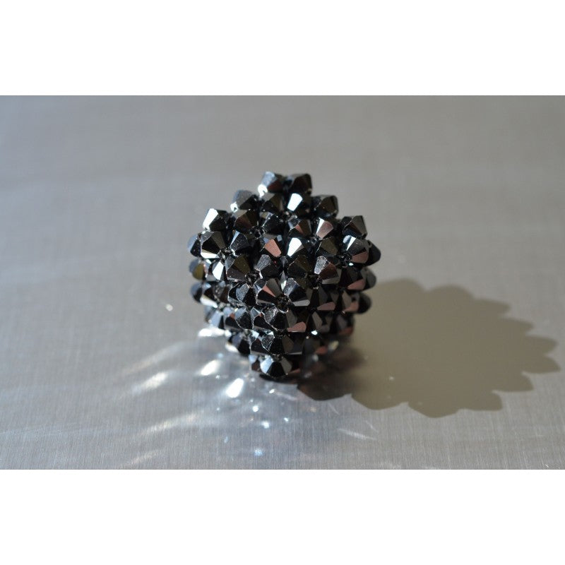 Crystal pendant, large hematite cube 2x