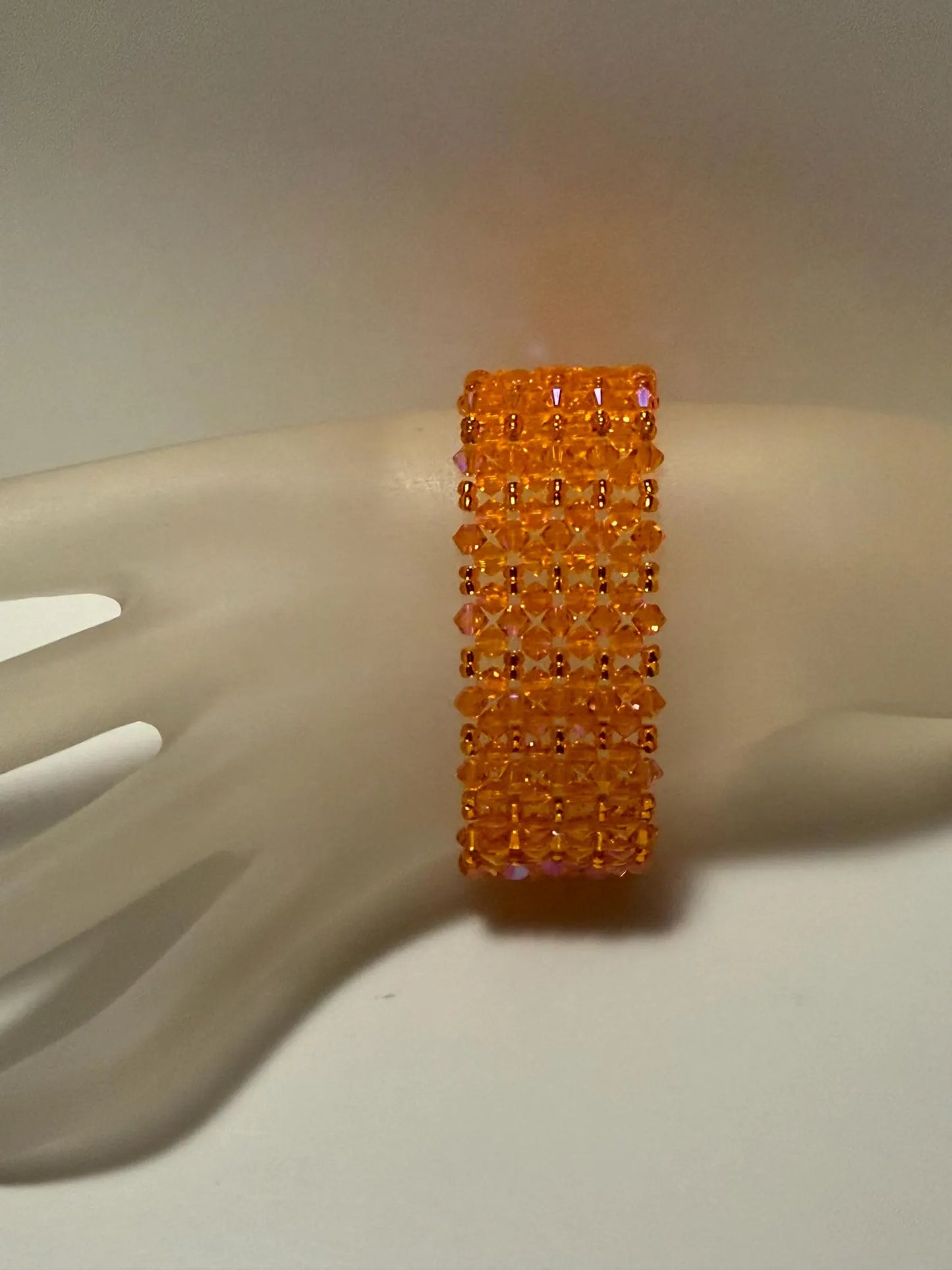 Crystal bracelet, extra large, golden shadow crystal