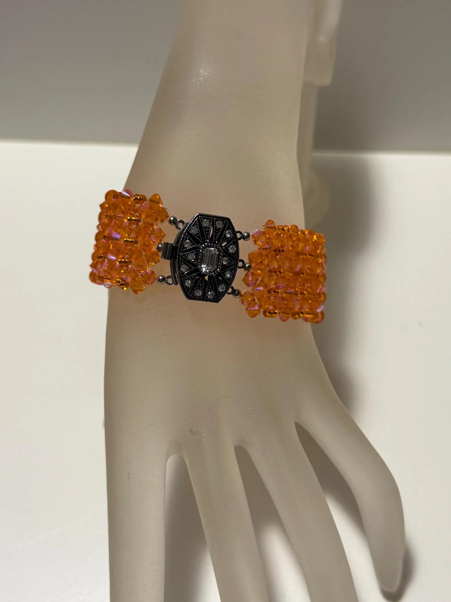 Crystal bracelet, extra large, golden shadow crystal