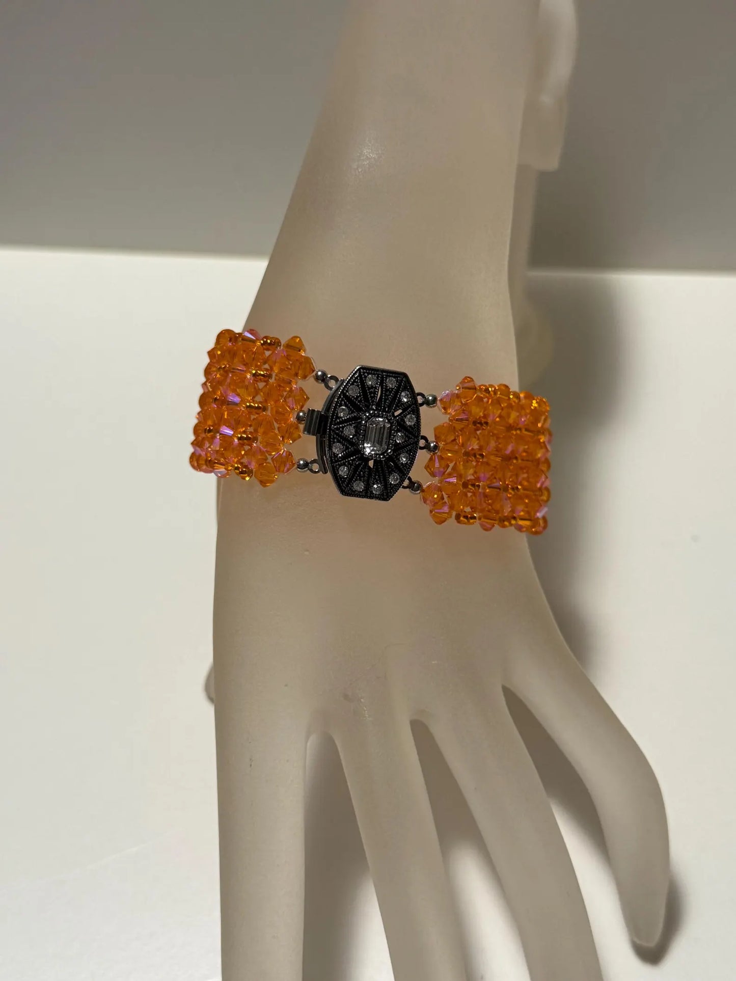 Crystal bracelet, extra large, golden shadow crystal