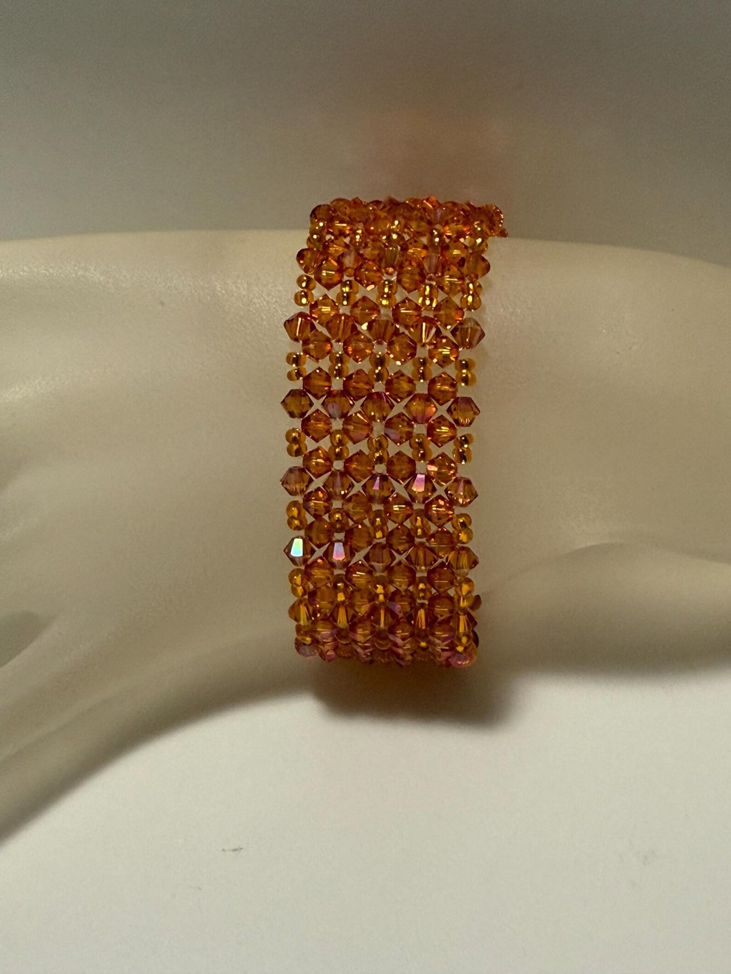 Crystal bracelet, extra large, golden shadow crystal