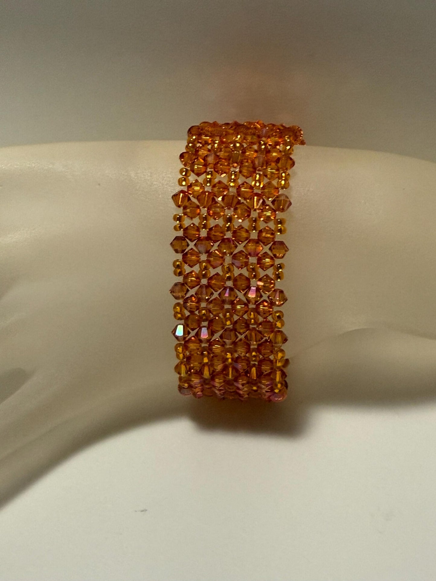 Crystal bracelet, extra large, golden shadow crystal