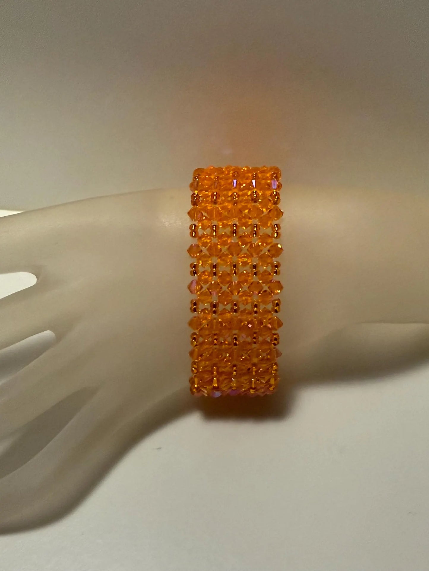 Crystal bracelet, extra large, golden shadow crystal