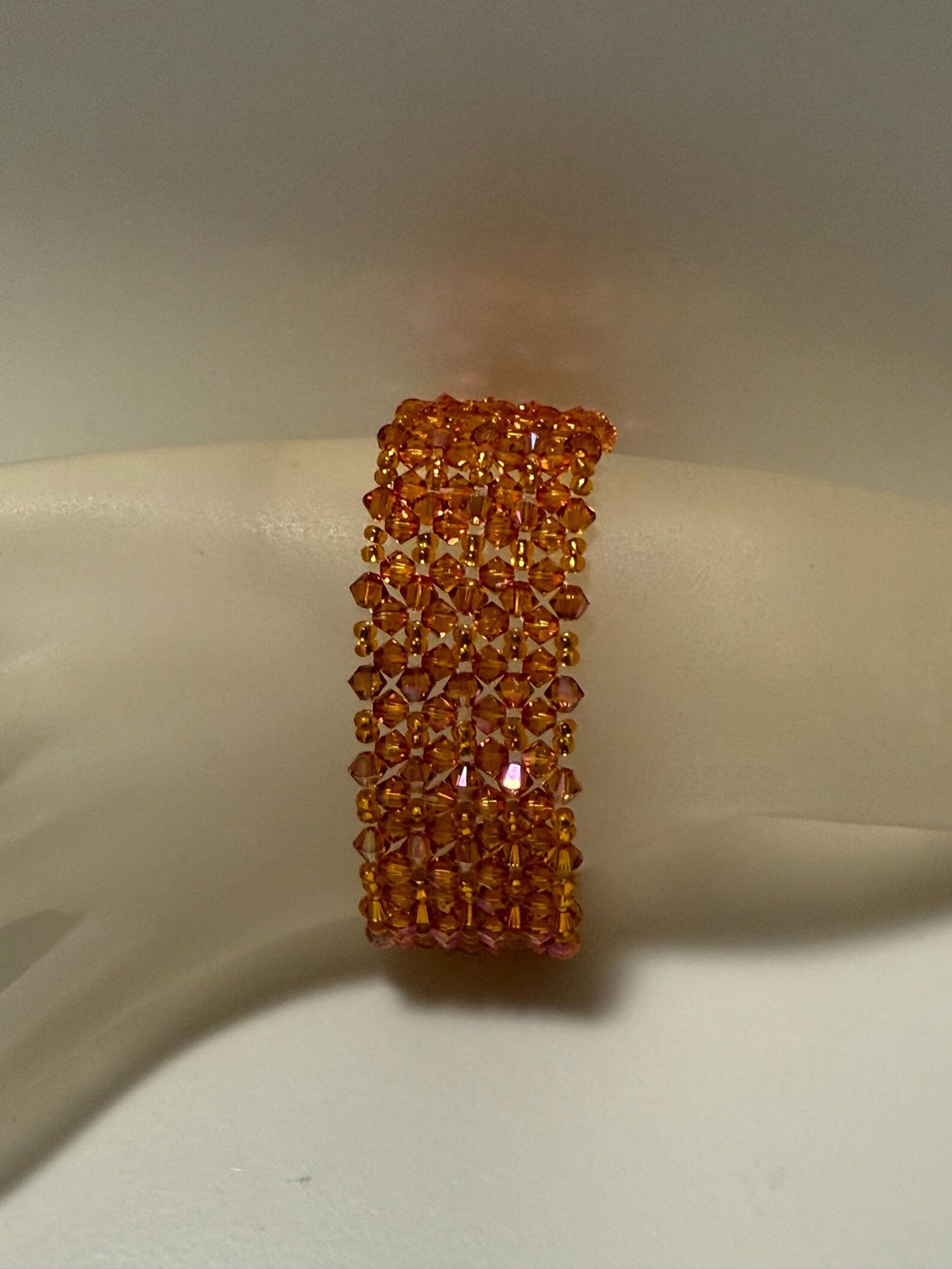 Crystal bracelet, extra large, golden shadow crystal