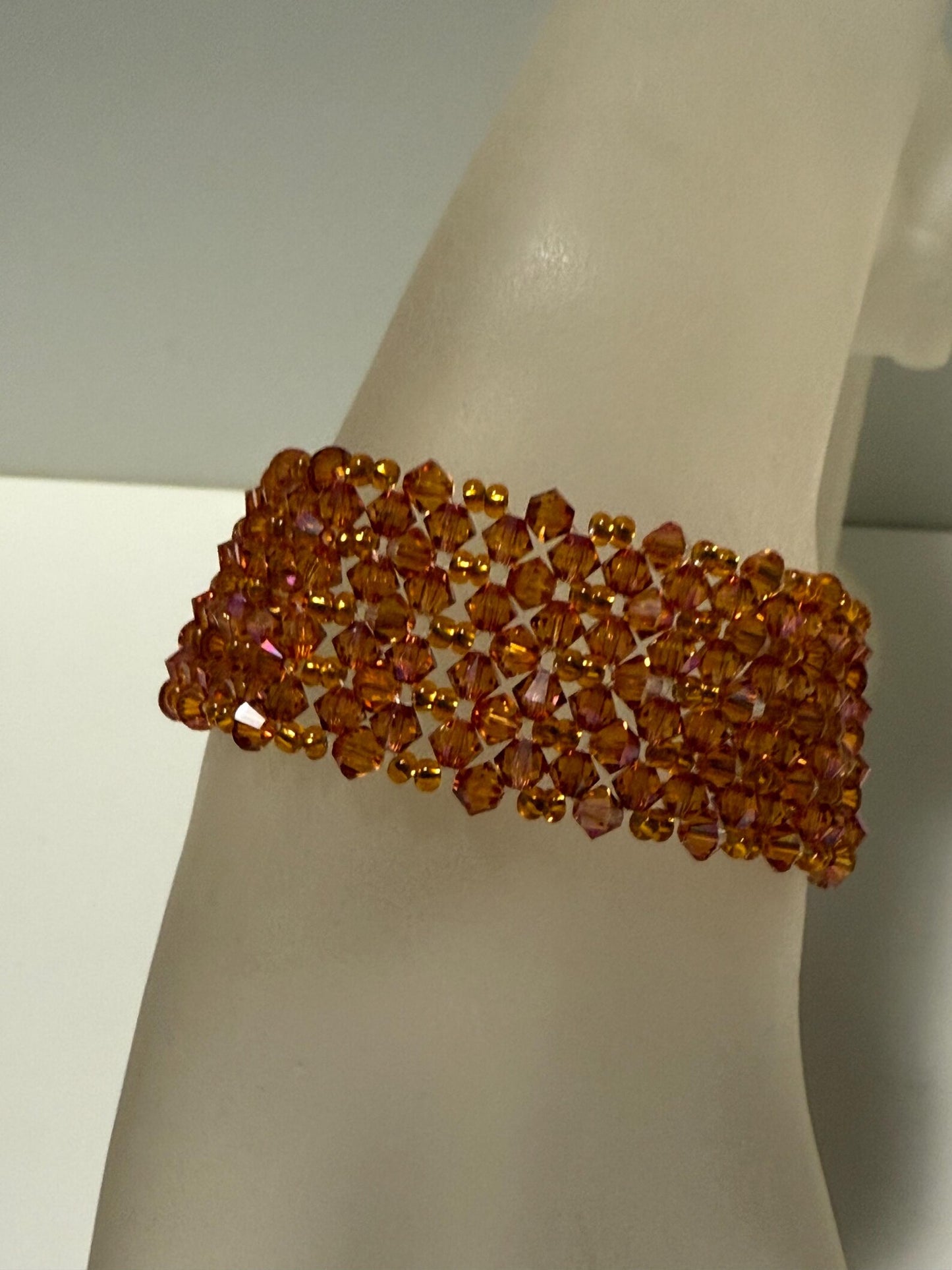 Crystal bracelet, extra large, golden shadow crystal