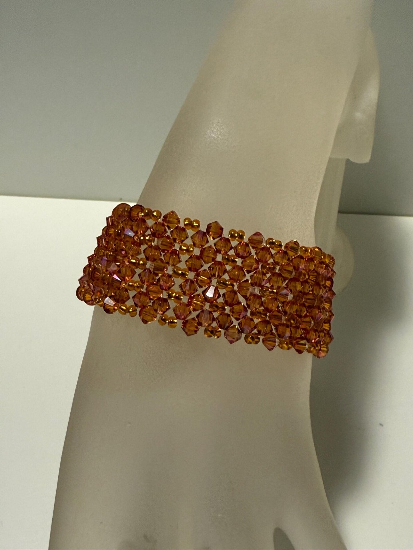Crystal bracelet, extra large, golden shadow crystal