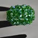 Crystal ring, elongated, fern green