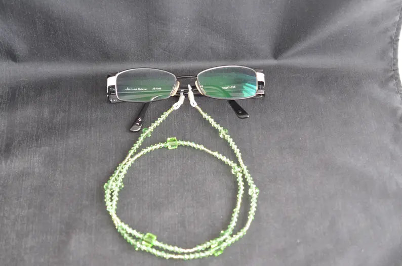 Crystal bezel cord, peridot