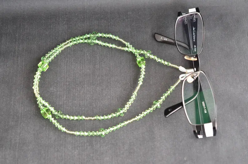 Crystal bezel cord, peridot