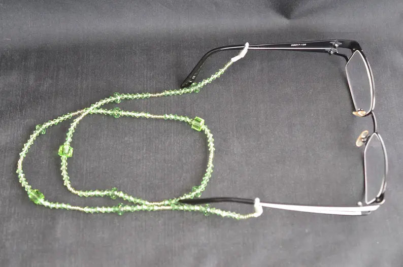 Crystal bezel cord, peridot