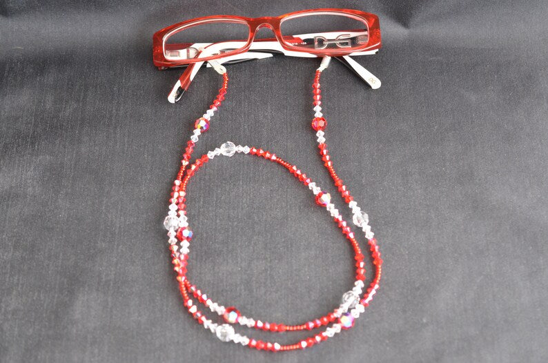 Crystal bezel cord, light siam ab, moonlight crystal