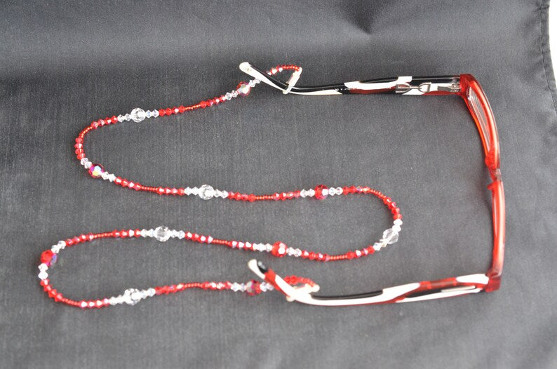 Crystal bezel cord, light siam ab, moonlight crystal