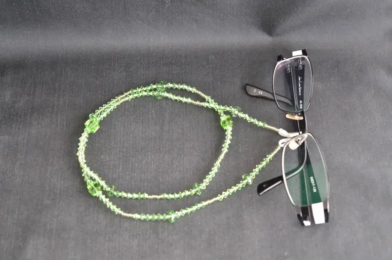 Crystal bezel cord, peridot