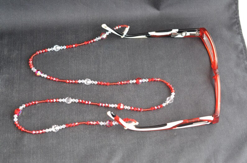 Crystal bezel cord, light siam ab, moonlight crystal