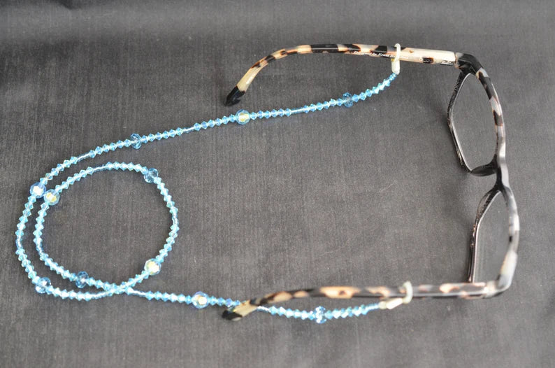 Crystal bezel cord, chic, aquamarine ab2x, luxury