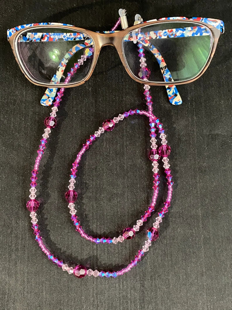 Crystal bezel cord, ruby ab2x, fuchsia ab2x