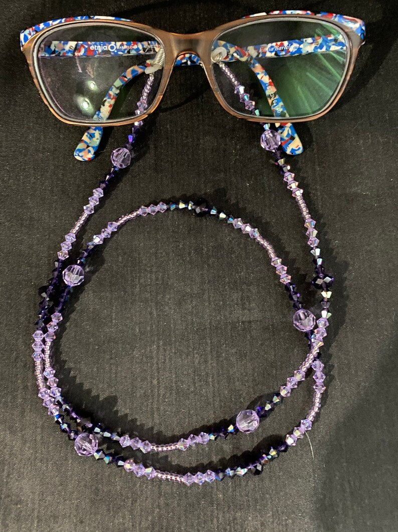 Crystal bezel cord, purple velvet, purple