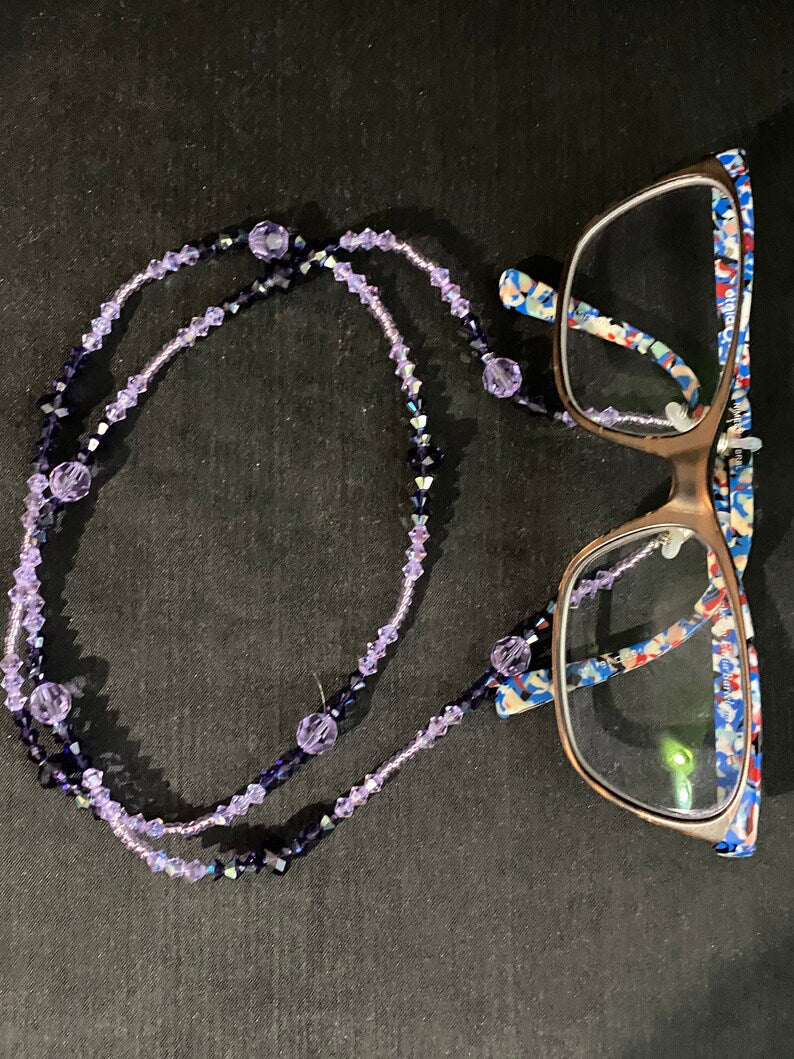 Crystal bezel cord, purple velvet, purple