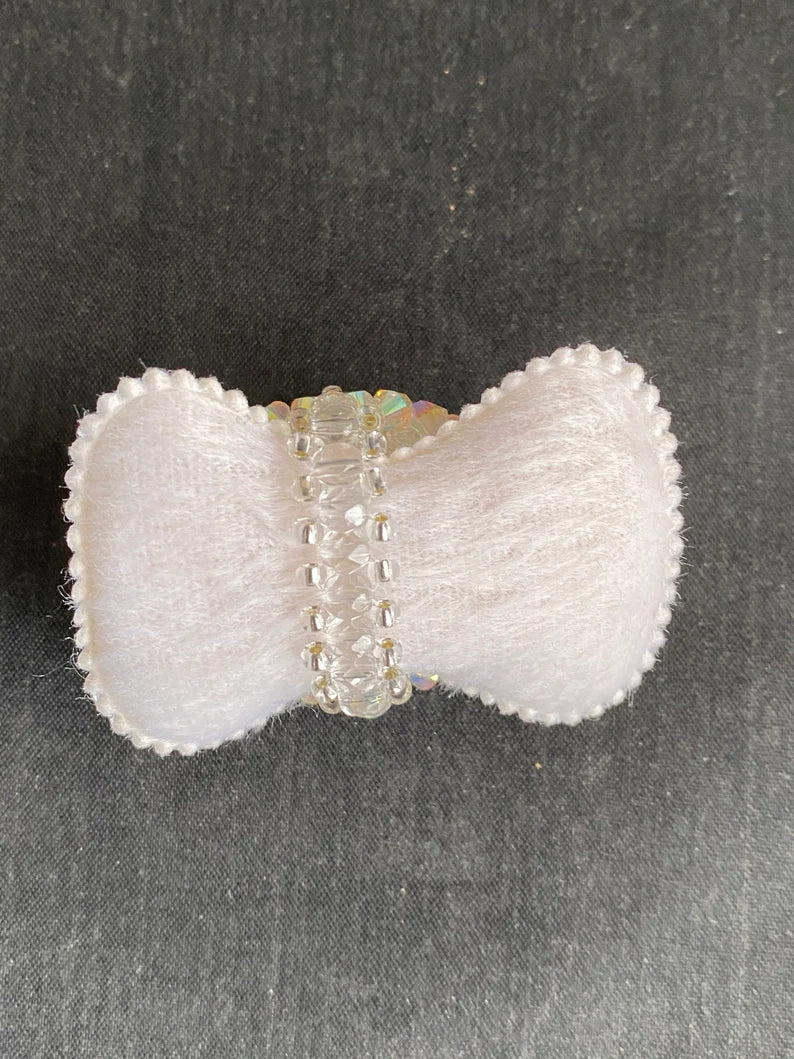 Crystal ring, ball, crystal ab2x, white