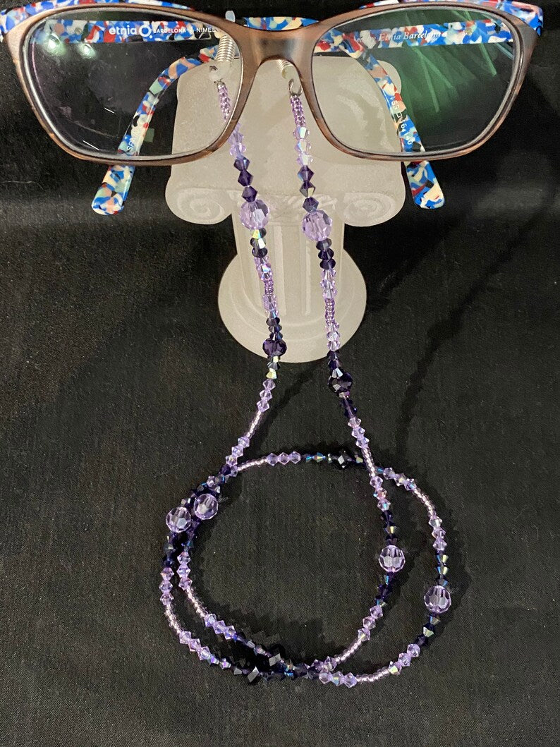Crystal bezel cord, purple velvet, purple