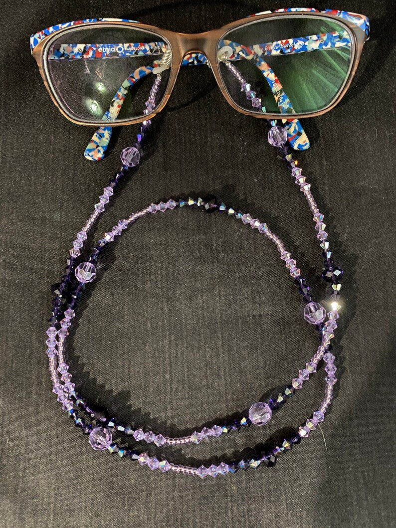 Crystal bezel cord, purple velvet, purple