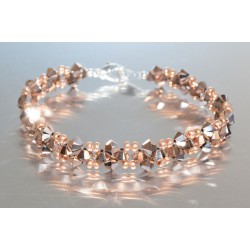 Bracelet cristal Swarovski fin crystal comet argent light 2x