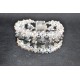 Bracelet cristal  Swarovski "Somptueux" extra large crystal ab2x et crystal silver night