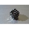 Pendentif cristal Swarovski grand cube hématite 2x 