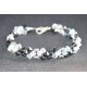 Bracelet fin en cristal Swarovski crystal moonlight et hématite 2x