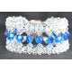 Bracelet cristal  Swarovski "Un jour une nuit" crystal moonlight et capri blue ab