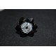 Bague cristal de Swarovski jolie fleur jet-crystal moonlight