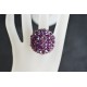 Bague cristal de Swarovski boule purple velvet ab