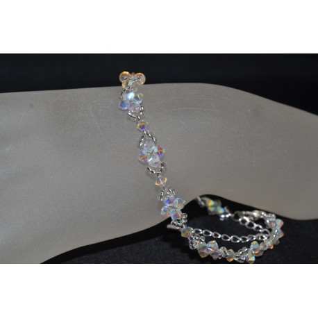 Bracelet de cheville en cristal de Swarovski "Iceberg" couleur crystal ab2x 