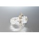 Bague cristal de Swarovski "Clochette" crystal foiled-crystal moonlight