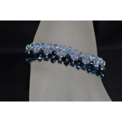 Bracelet cristal, cristal metallic blue 2x, light sapphire ab2x