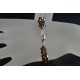 Bracelet fin cristal Swarovski crystal bronze shade 2x
