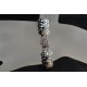 Bracelet cristal Swarovski manchette "Au coeur de la vie" large crystal ab2x et hématite 2x