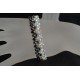 Bracelet cristal Swarovski manchette "Au coeur de la vie" large crystal ab2x et hématite 2x