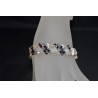Bracelet cristal Swarovski manchette crystal ab2x et light chrome 2x