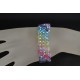 Bracelet cristal de swarovski fermoir strass Swarovski multicolore