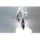 Clips cristal de Swarovski étoile jet oreilles non-percées