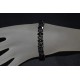 Bracelet fin cristal Swarovski hématite 2x 
