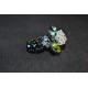 Bague cristal de Swarovski jolie fleur crystal vitrail médium et crystal moonlight