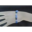Bracelet cristal, metallic blue 2x, sapphire ab2x, light sapphire ab2x
